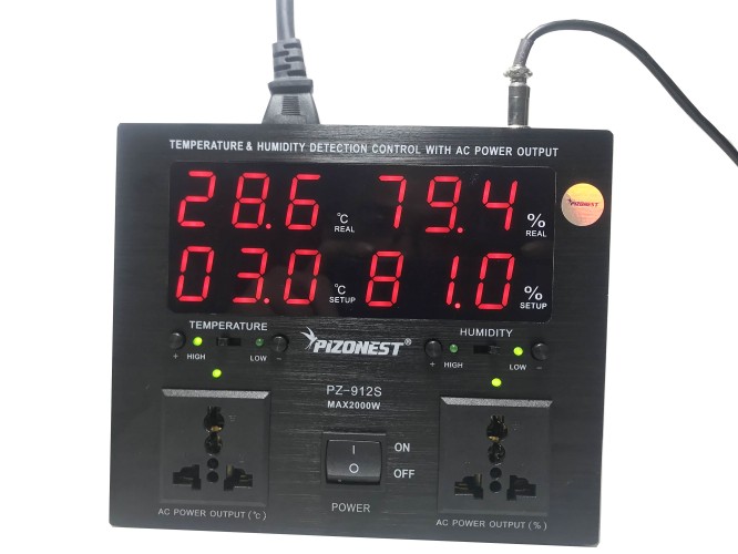 máy đo độ ẩm nhiệt độ pizonest pz 912s 15m